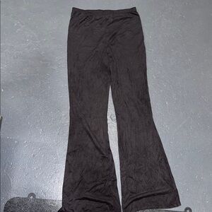 Black Flared Pants- Suede feeling.